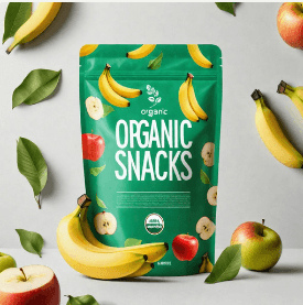 Organic snacks product photography